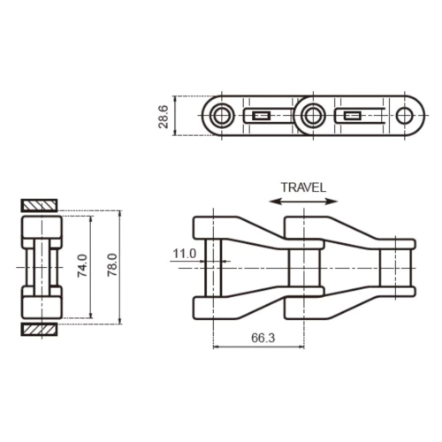 Plastic Drive Chains Replacement Of System Plast NH78