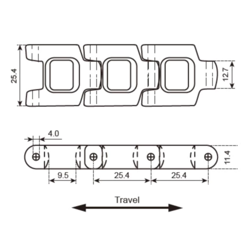 Plastic Conveyor Chains Replacement Of System Plast NP11000