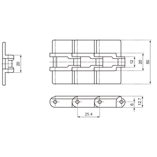 Plastic Conveyor Chains Replacement Of System Plast NP2040