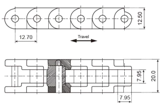 Plastic Conveyor Chains Replacement Of System Plast NP40
