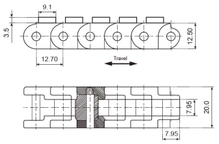 Plastic Conveyor Chains Replacement Of System Plast NP40S