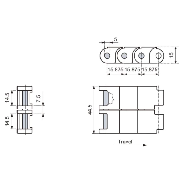 Plastic Coupling Chains Replacement Of System Plast NP50-2