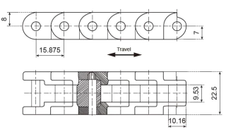 Plastic Conveyor Chains Replacement Of System Plast NP50