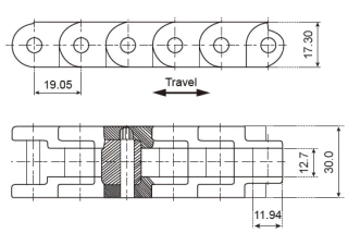 Plastic Conveyor Chains Replacement Of System Plast NP60