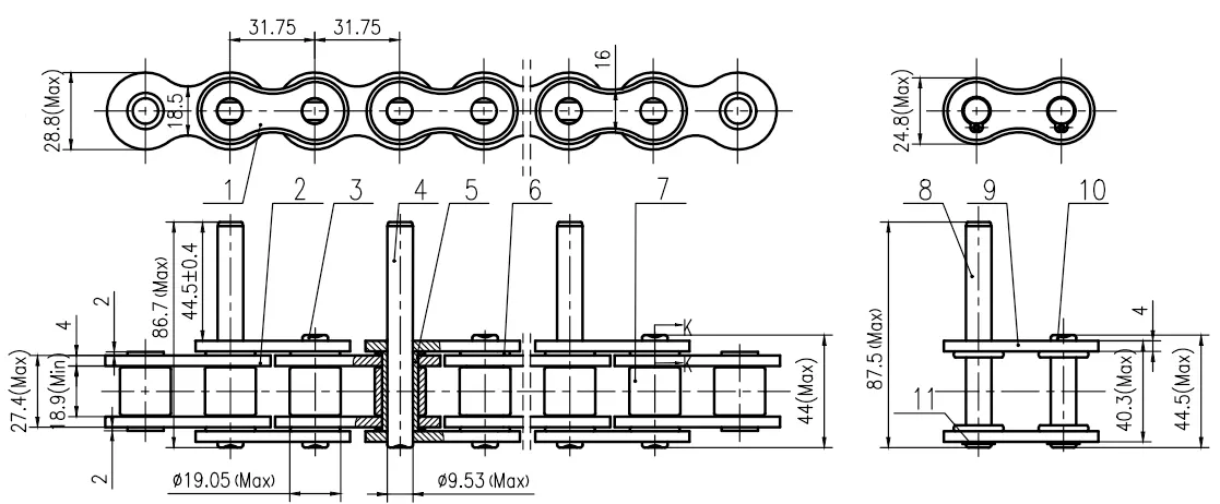 High End O-Ring Chain 20AF15-OR-D1F7.2L-00 for Honeywell