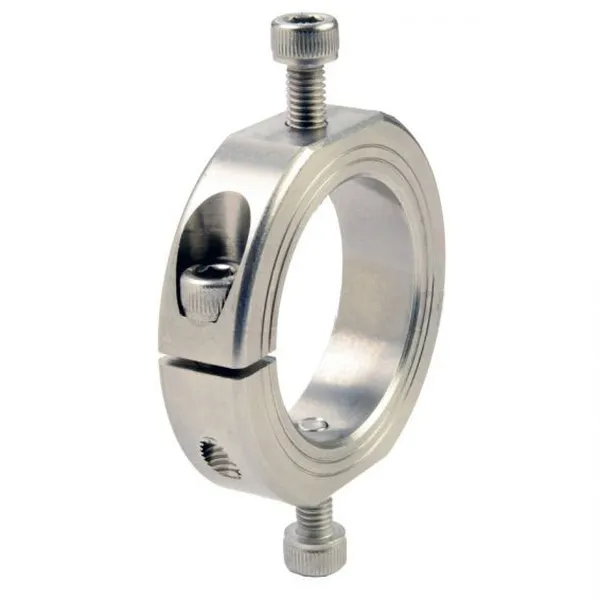 One Piece Mountable Shaft Collars (Shaft Clamps) with OD Flats and Holes Metric Series