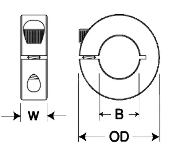 One Piece Shaft Collars (Shaft Clamps) Inch Series