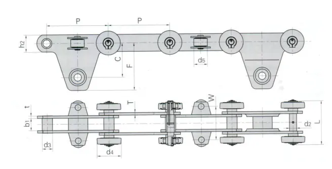 Conveyor Chain for Automobile Production Line Pitch 250mm
