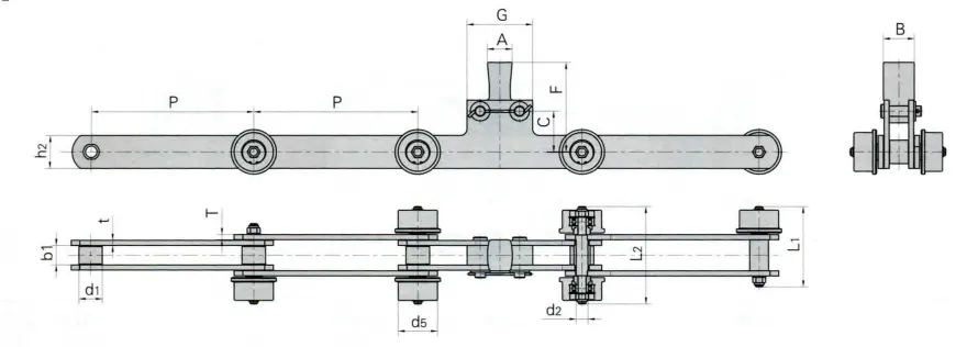 Conveyor Chain for Automobile Production Line Pitch 250mm