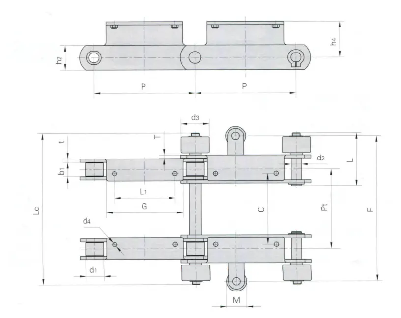 Conveyor Chain for Automobile Production Line Pitch 250mm