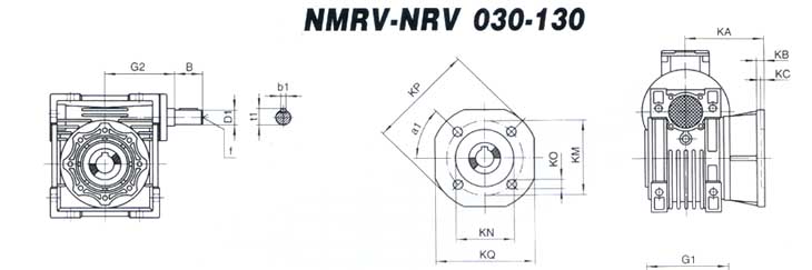 RDF-NMRV Worm Gearbox RDF-NRV Worm Gear Speed Reduction Unit