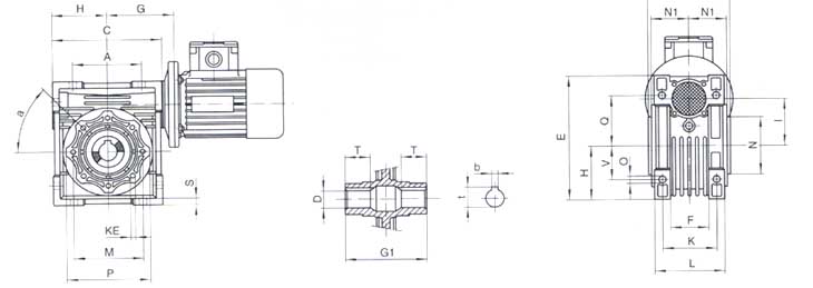 RDF-NMRV Worm Gearbox RDF-NRV Worm Gear Speed Reduction Unit