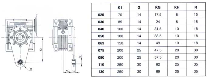 RDF-NMRV Worm Gearbox RDF-NRV Worm Gear Speed Reduction Unit
