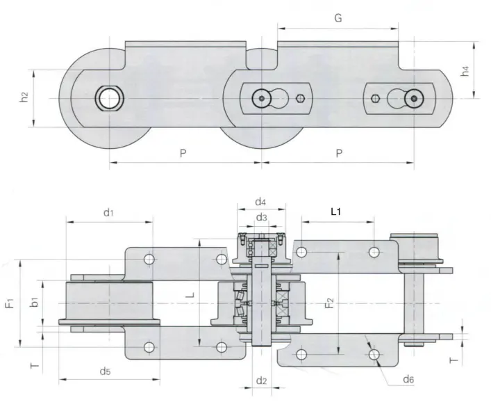 Conveyor Chain for Automobile Production Line Pitch 315mm