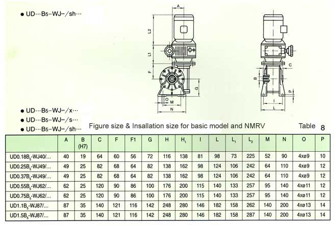 UD Series Planet Cone-disk Stepless Speed Variator