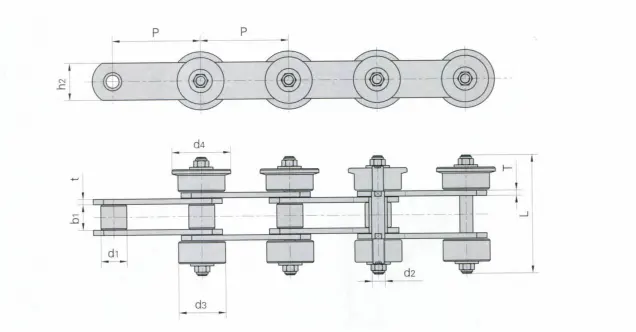 Conveyor Chain for Automobile Production Line Pitch 75mm