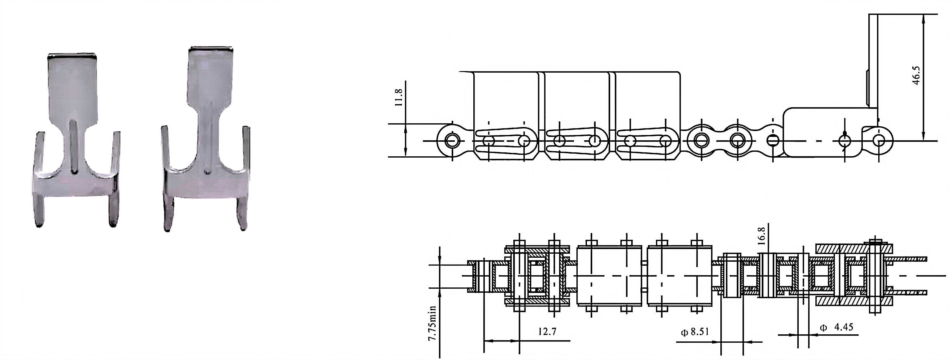 Stainless Steel Chains for Packing Machine