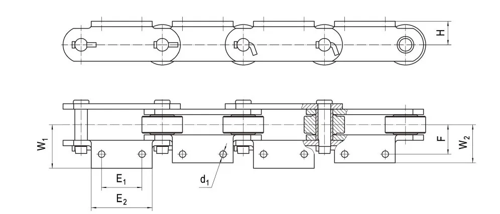 Palm Oil Chains With Straight Plate