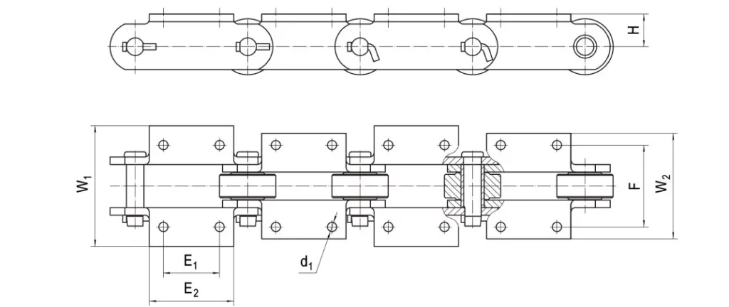 Palm Oil Chains With Straight Plate