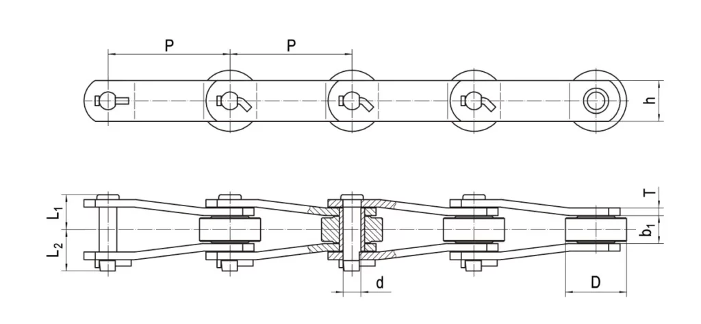 Palm Oil Chains With Bent Plate