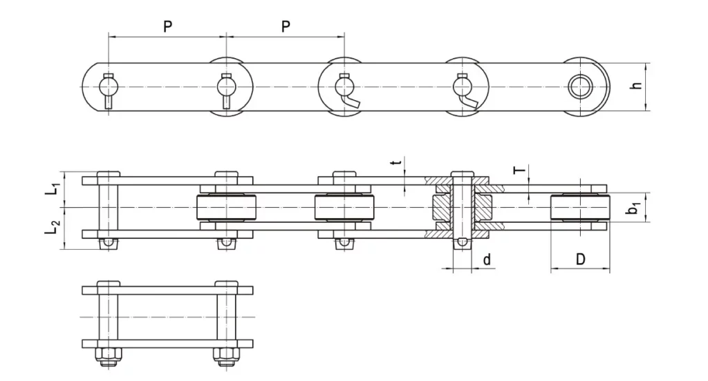Palm Oil Chains With Straight Plate