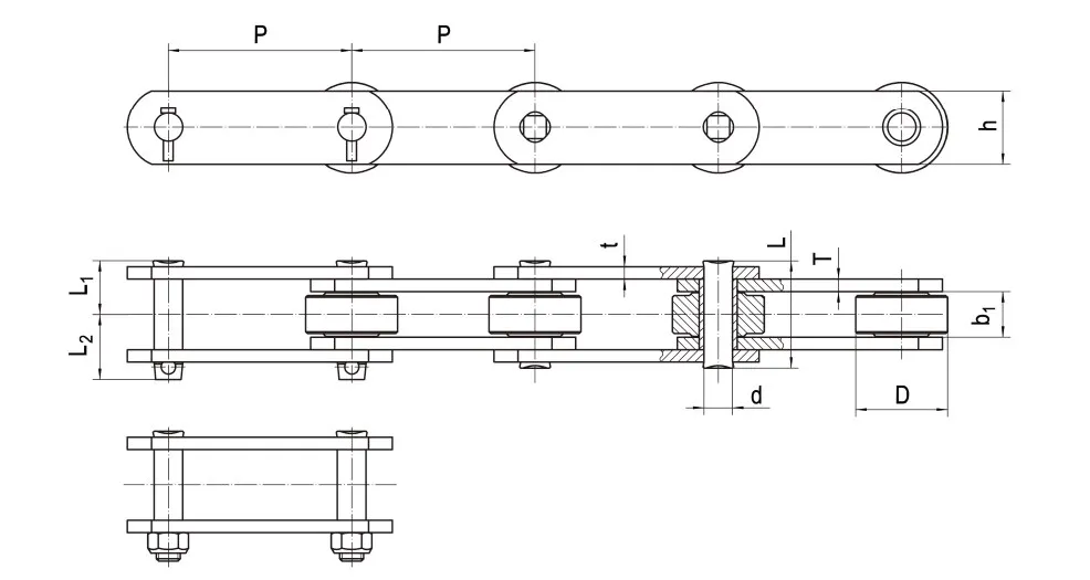 Palm Oil Chains With Straight Plate
