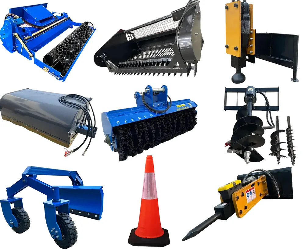 Skid Steer Loader Attachments Vibratory Roller Durable Hydraulic Vibratory Roller