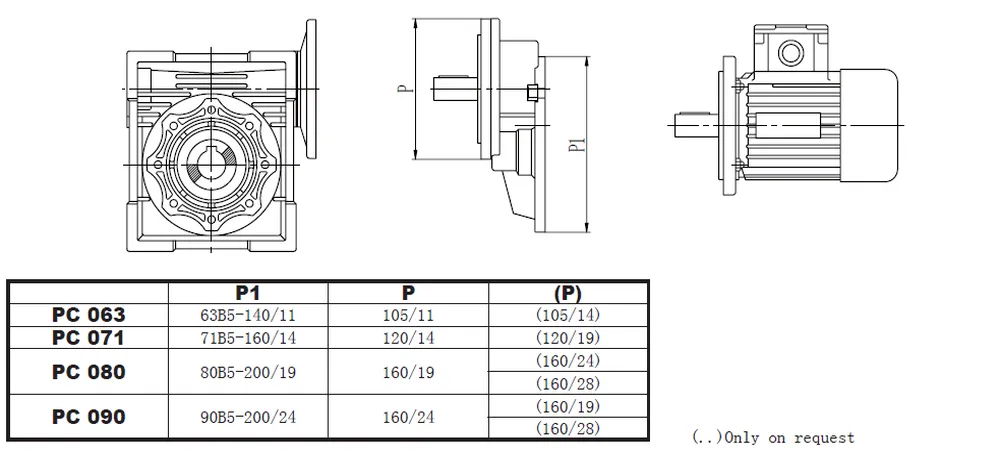 PC+RDF-NMRV Worm Gearbox with Pre-stage Helical Gear Unit
