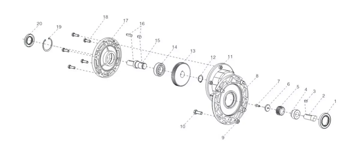 PC Series Front Helical Gearbox