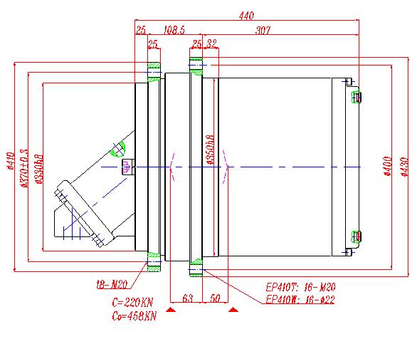EP410T3 Planetary Track Drive EP410W3 Winch Drives