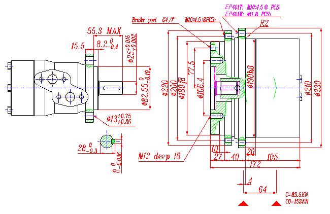 EP401T1 Planetary Track Drive EP401W1 Planetary Winch Drives