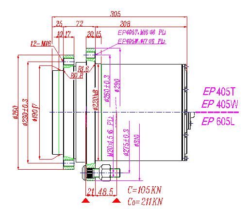 EP405T Planetary Track Drive EP405W Winch Drive EP605L Wheel Drives