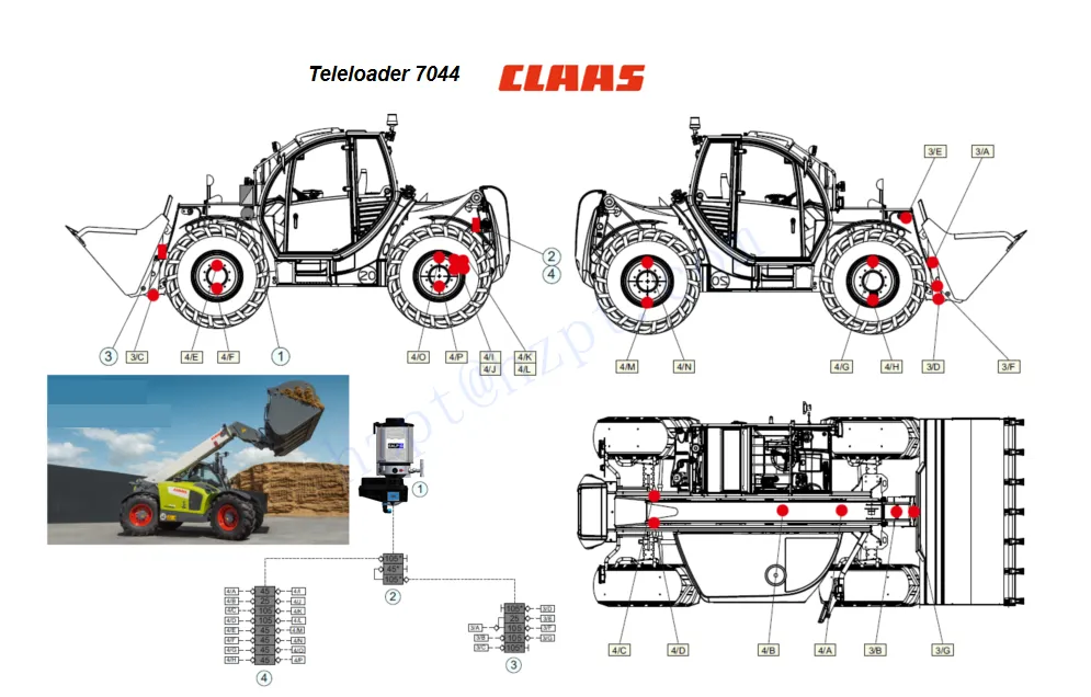 RDF-EALP-G Series Grease Electric Drive Piston Pumps Lubrication Pump for CLAAS LEXION 780 - 770 Replacement of BEKA EP/RDF-1