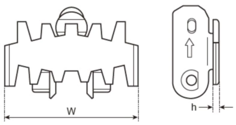 Plastic Flexible Chains Plain Chain Replacement Of System Plast N - H100P