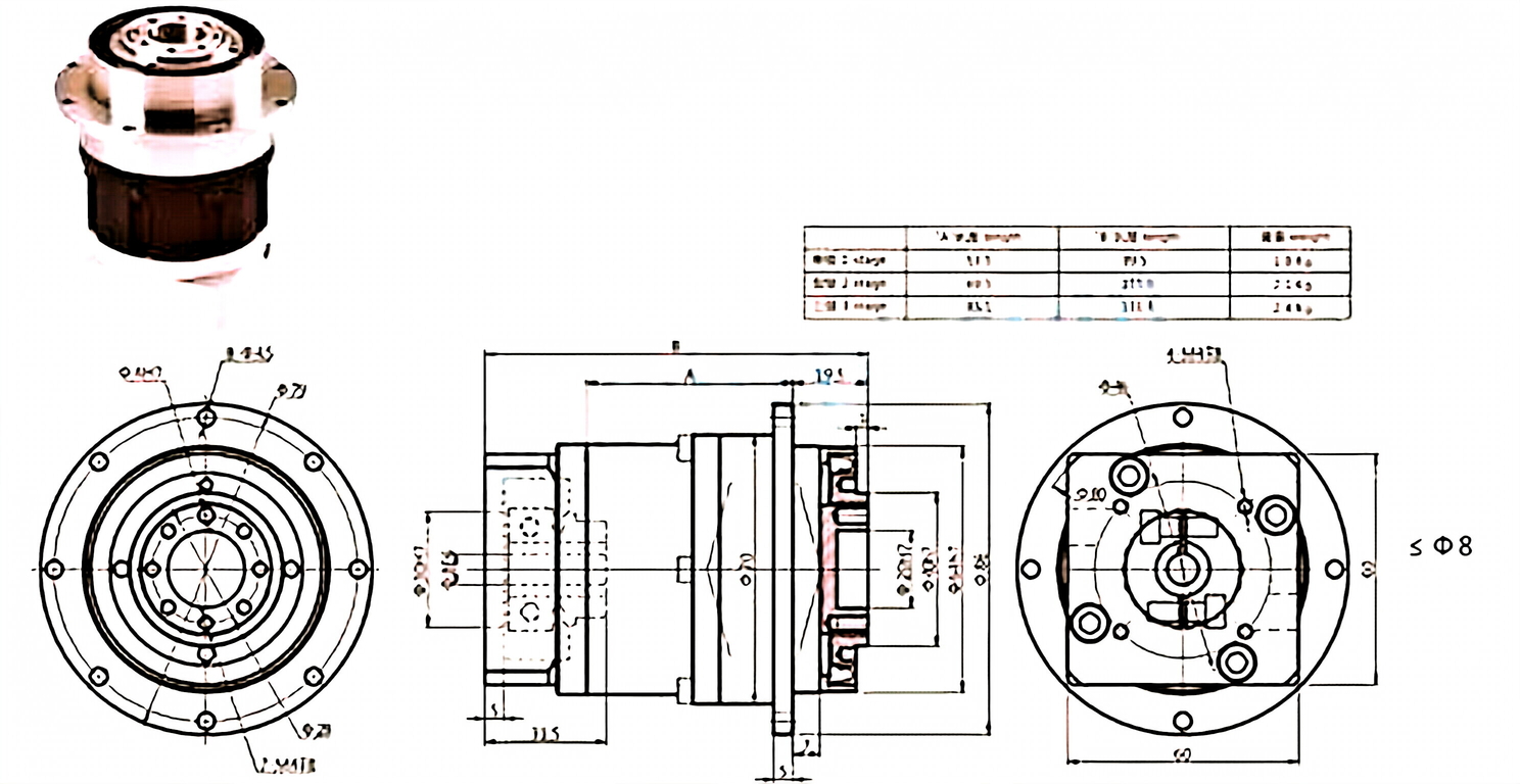 Planetray Gearbox for Water treatment equipments