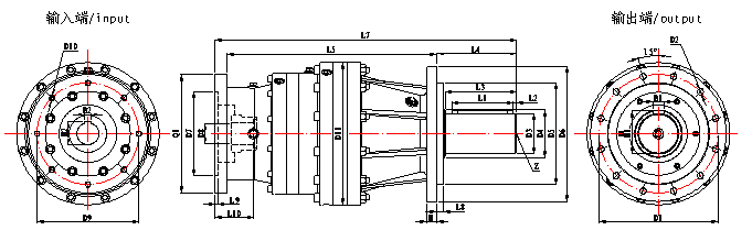 EPW Planetary Gearbox Dimensions