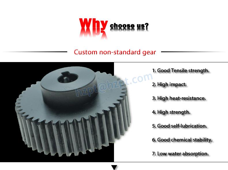 High Precision CNC Machine Nylon Plastic Gear for Transmission