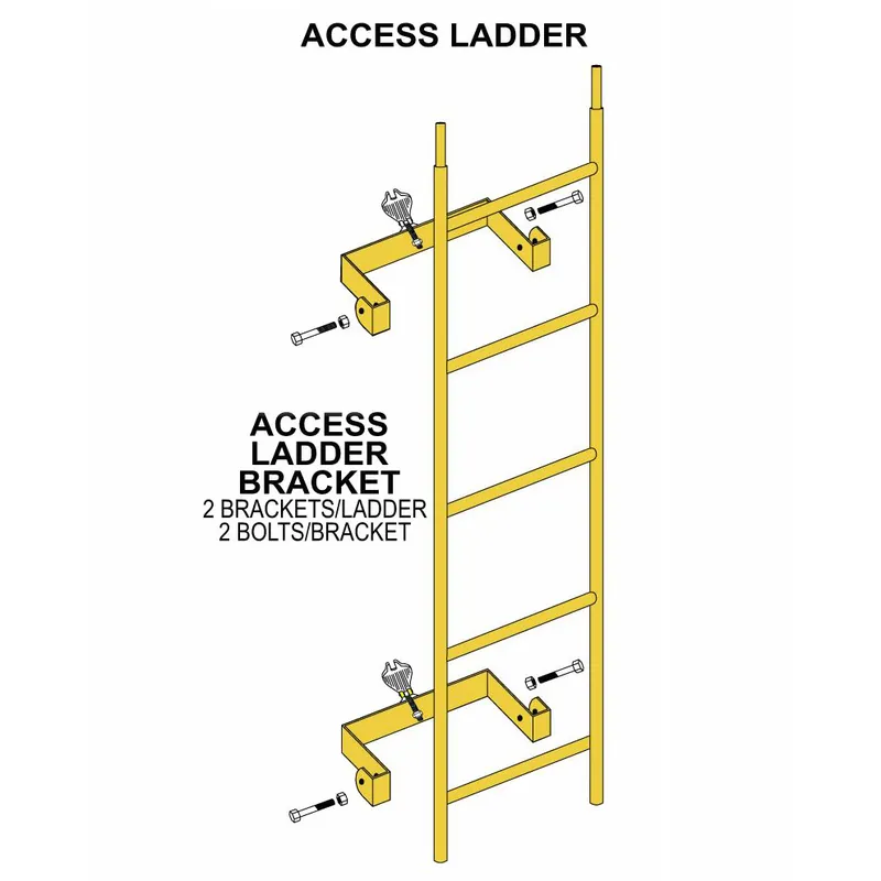 Powder Coated Steel Access Ladder For Frame Scaffolding