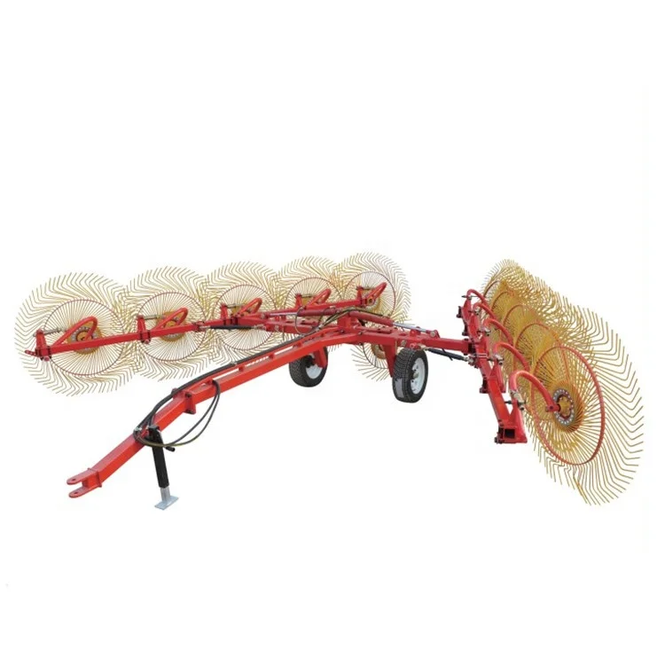 8 Disc Farm Machinery Tractor Rotary Finger Wheel Hay Rake