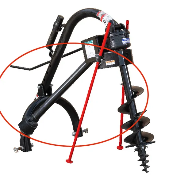 12 Inch Compact Post Hole Auger for Tractor 3 Point Post Hole Diggers with 2" Round Shaft