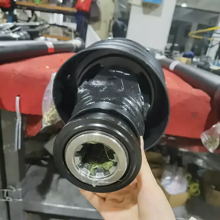 Yellow Straight PTO Shaft Plastic Guard Triangular Tube 05B Drive Shaft 1500 with SB Safety Push Pin Yokes