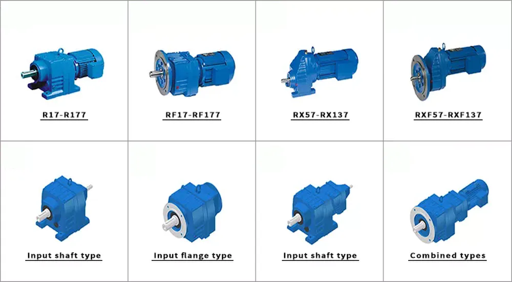 RXF Series High Torque Single Stage Helical Gearbox with Flange Mounted