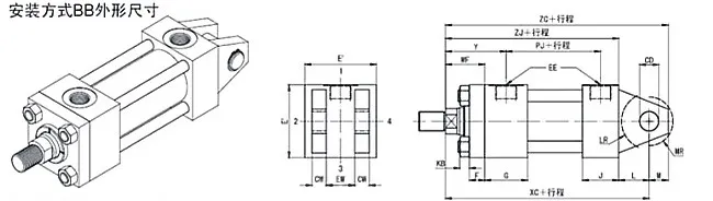 YGD Light Rod Hydraulic Cylinder