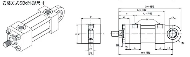 YGD Light Rod Hydraulic Cylinder