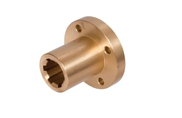 Red Brass Splined Hubs with Flange