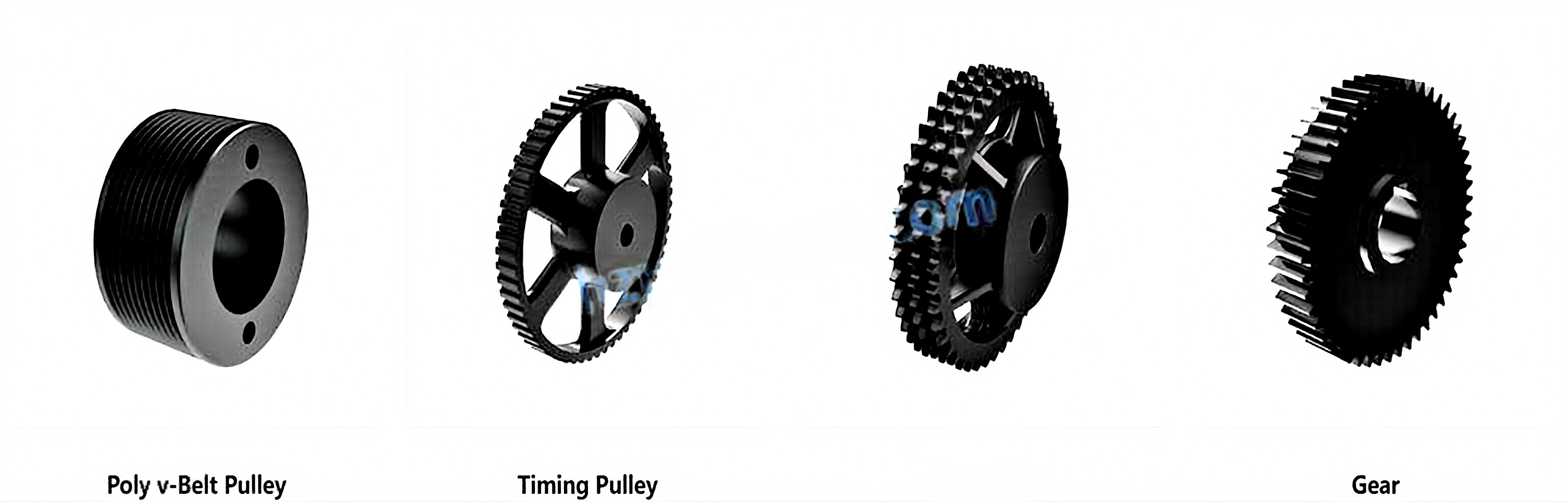1TB Gripbelt Pulley with Split Taper Bushings