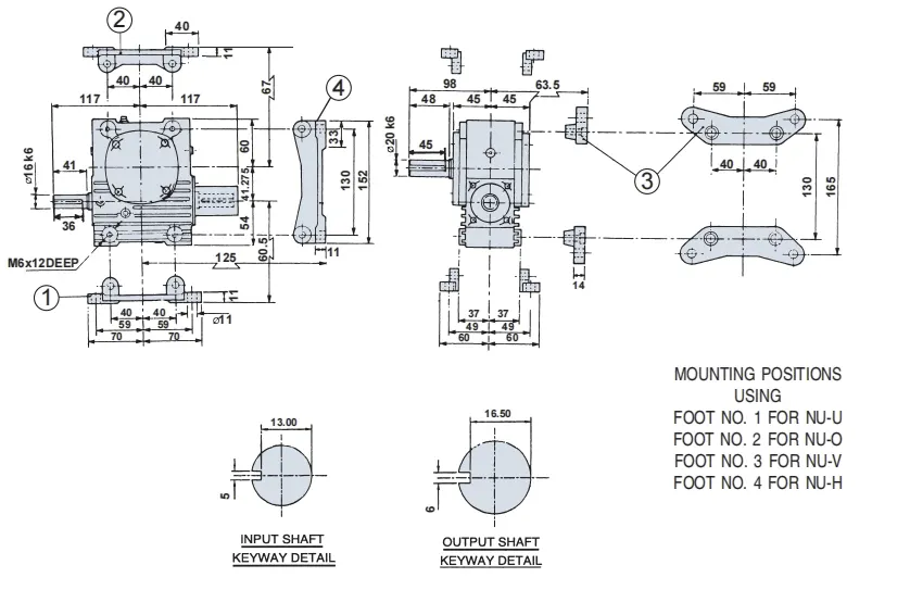 Worm Reducer-Replacement of Elecon Worm Gear Small Series 1 5/8 SNU Worm Gear Unit