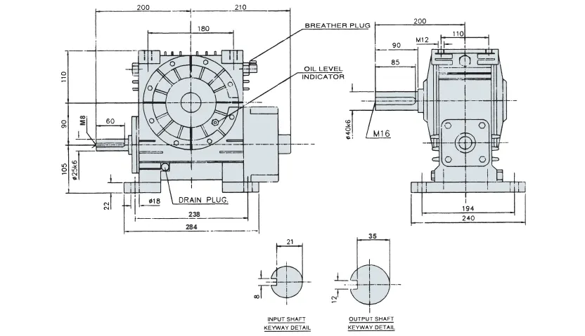Worm Reducer-Replacement of Elecon Worm Gear Small Series 3.54 SNU-U Worm Gear Unit