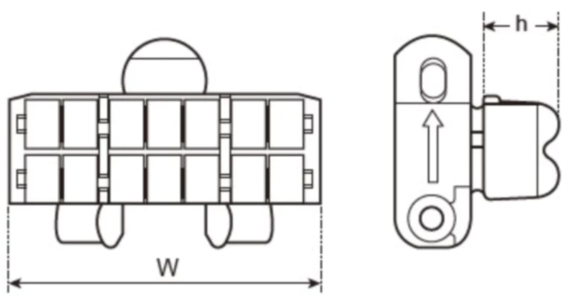 Plastic Flexible Chains Roller Top Chain Replacement Of System Plast N - M83RT