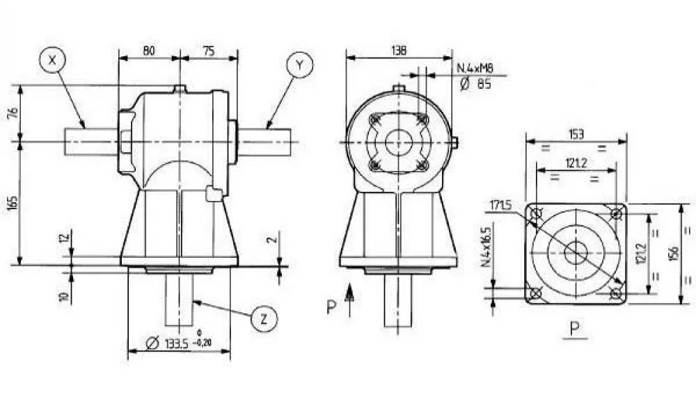 Rotary Mower Gearboxes - Replacement of Comer Code LF-141A 1:2.83